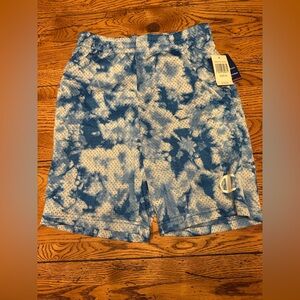 Champion Tye dye blue/wht athletic shorts sz medium